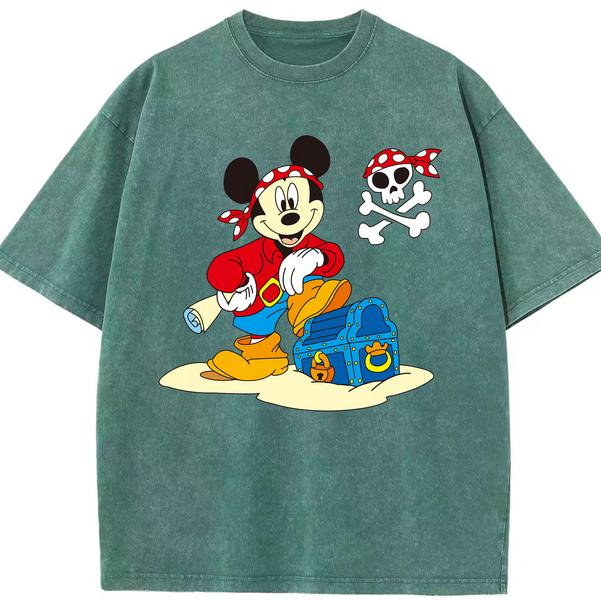 （画像用） ミッキーマウス Mickey Mouse 綿100% ヴィンテージ風 半袖Tシャツ（フロントプリント）